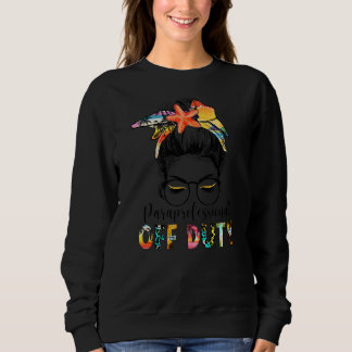 Paraprofessional Off Duty Messy Bun Zomervakantie Trui