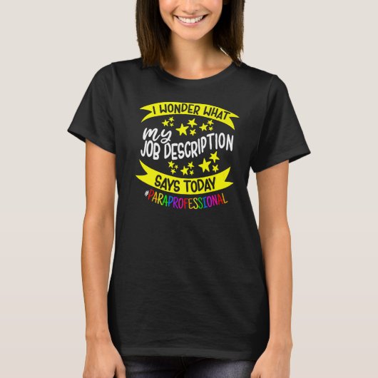 Paraprofessional onderwijsassistent para t-shirt (Voorkant)