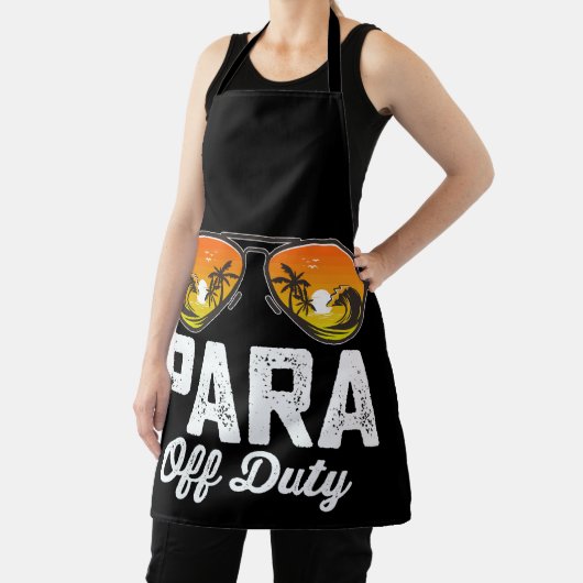 Paraprofessional op de laatste schooldag schort (Insitu)