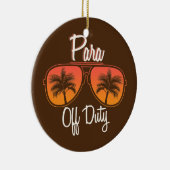 Paraprofessional Para of Duty Teacher Palm Keramisch Ornament (Rechts)