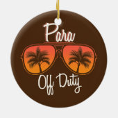 Paraprofessional Para of Duty Teacher Palm Keramisch Ornament (Achterkant)