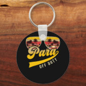 Paraprofessional Para Off Duty Sunbril Beach Sleutelhanger (Voorkant)