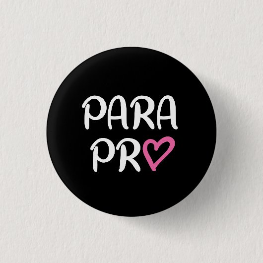 Paraprofessional Para Pro Hart Cadeau Ronde Button 3,2 Cm (Voorkant)