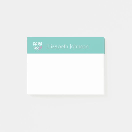 Paraprofessional Para Pro Heart Gift Post-it® Notes (Voorkant)