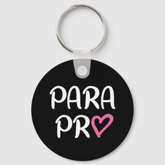 Paraprofessional Para Pro Heart Gift Sleutelhanger (Voorkant)