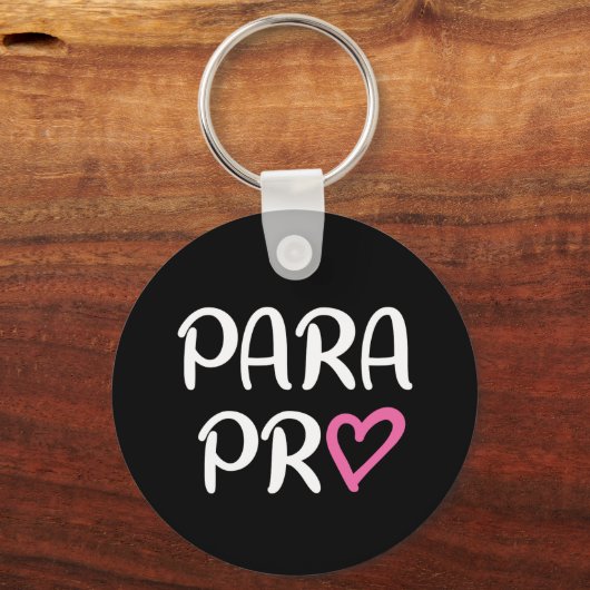 Paraprofessional Para Pro Heart Gift Sleutelhanger (Voorkant)