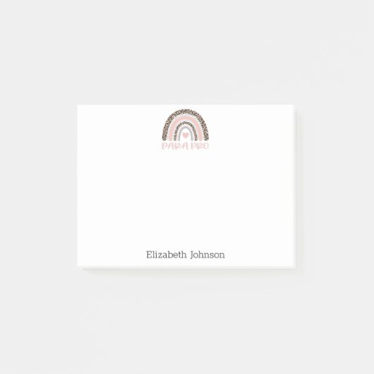 Paraprofessional Para Pro Rainbow Gift Post-it® Notes (Voorkant)