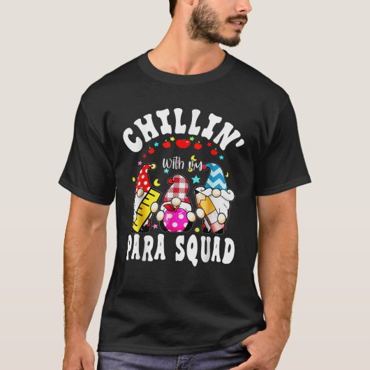 Paraprofessional Para Squad Chillin Gnomes Christm T-shirt (Voorkant)