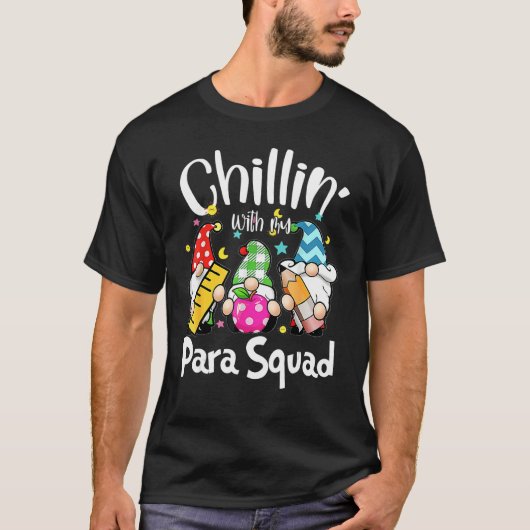 Paraprofessional Para Squad Chillin Gnomes Christm T-shirt (Voorkant)