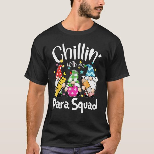 Paraprofessional Para Squad Chillin Gnomes Christm T-shirt (Voorkant)