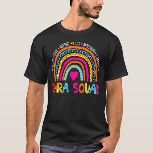 Paraprofessional Para Squad leraar Crew Boho Rain T-shirt