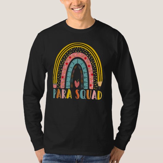 Paraprofessional Para Squad leraar Crew Boho Rain T-shirt (Voorkant)