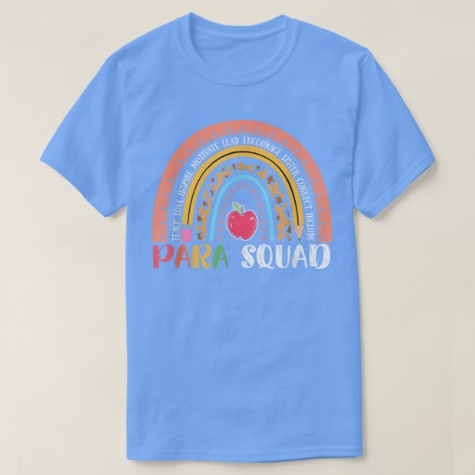 Paraprofessional Para Squad leraar Crew Boho Rain T-shirt (Design voorkant)