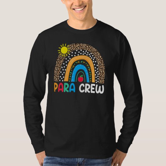 Paraprofessional Para Squad leraar Crew Boho Rain T-shirt (Voorkant)