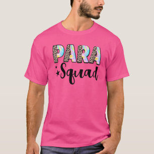 Paraprofessional Para squad Lopard terug naar scho T-shirt