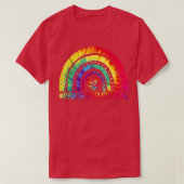 Paraprofessional Para Squad Tie Dye Rainbow Back T T-shirt (Design voorkant)