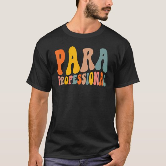Paraprofessional Retro Groovy Parapro T-shirt (Voorkant)