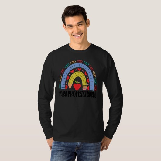 Paraprofessional School Rainbow Acedamic T-shirt (Voorkant volledig)