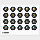 Paraprofessional Survived 67 Days Of School Humor  Ronde Sticker (Vel)
