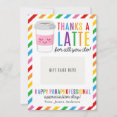 Paraprofessional Waarderingsdag Cadeaubonhouder Kaart (Voorkant)