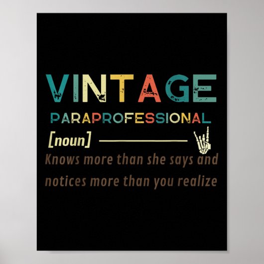 Paraprofessional (zelfstandig naamwoord) Grappig Poster (Voorkant)