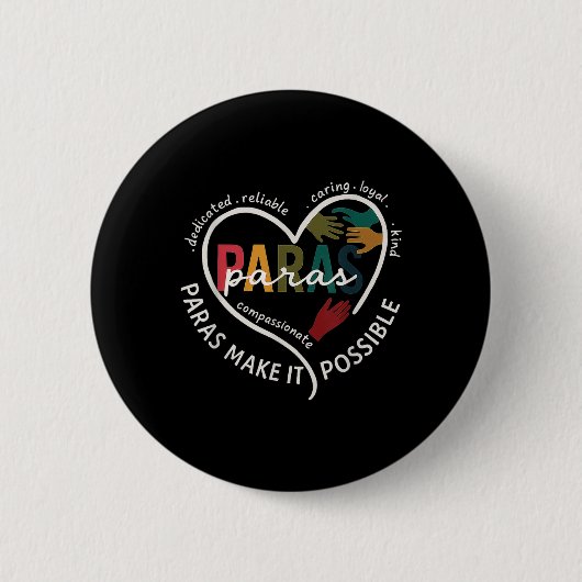 Paraprofessioneel docent paradocent ronde button 5,7 cm (Voorkant)