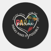 Paraprofessioneel docent paradocent ronde sticker (Voorkant)