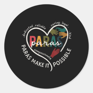 Paraprofessioneel docent paradocent ronde sticker