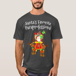 Paraprofessioneel kerstfeest Santas favoriete supp T-shirt