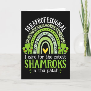 Paraprofessionele Cute Shamrocks Leraar St. Patric Kaart