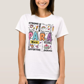 Paraprofessionele leraar Para-onderwijzer School T-shirt