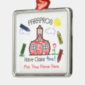 Parapros hebben klasse te Schoolhouse Crayon teken Metalen Ornament (Links)