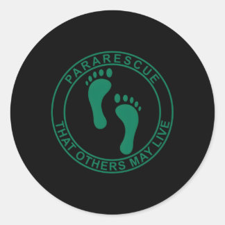 Pararescue PJ Jolly Groene Voeten 0705201802 Ronde Sticker
