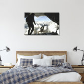 Pararescuemenspringen uit de achterkant van een C- Canvas Afdruk (Insitu (Slaapkamer))