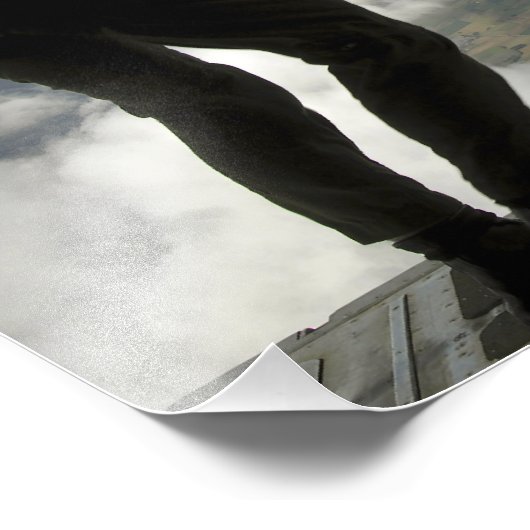 Pararescuemenspringen uit de achterkant van een C- Foto Afdruk (Hoek)