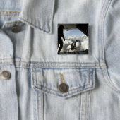 Pararescuemenspringen uit de achterkant van een C- Vierkante Button 5,1 Cm (In situ)