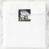 Pararescuemenspringen uit de achterkant van een C- Vierkante Sticker (Tas)