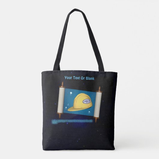 Paras Bereshit - Yesh M'ayn Constructie Tote Bag (Achterkant)