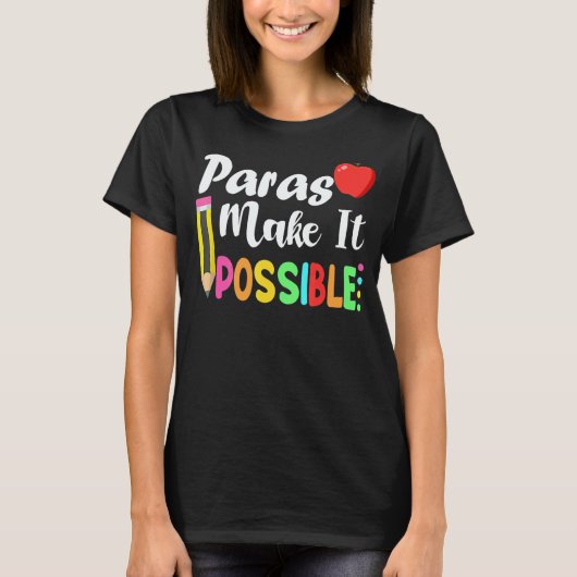 Paras Make It Possible Apple And Pencil Back To Sc T-shirt (Voorkant)