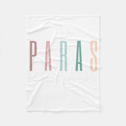 Paras Make It Possible Paraprofessional Leraar Ap Fleece Deken (Voorkant)