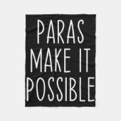 Paras Make It Possible Paraprofessional Teacher Ap Fleece Deken (Voorkant)