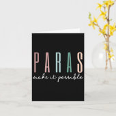 Paras maken het mogelijk Paraprofessional Teacher Kaart (Gele Bloem)