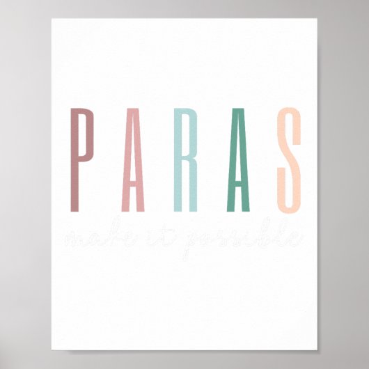 Paras maken het mogelijk Paraprofessionele leerkra Poster (Voorkant)