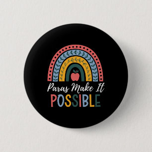Paras maken het mogelijk Regenboog Para Sped Leraa Ronde Button 5,7 Cm