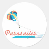 Parasailer Ronde Sticker (Voorkant)