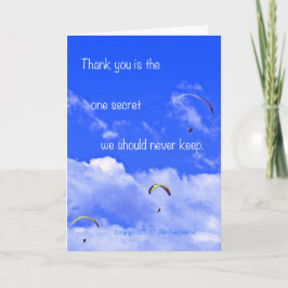 Parasailing #2 met gedicht: Geen geheim Kaart
