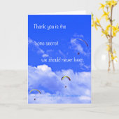 Parasailing #2 met gedicht: Geen geheim Kaart (Gele Bloem)