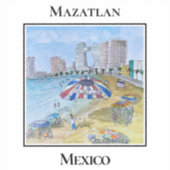 Parasailing boven de Mazatlán-skyline Sticker (Voorkant)