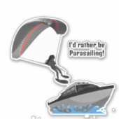 Parasailing Design Custom-Cut Vinyl Sticker (Voorkant)