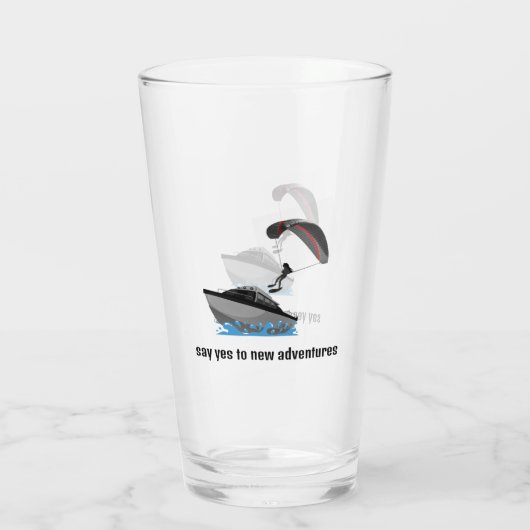 Parasailing Design Drink glas (Achterkant)